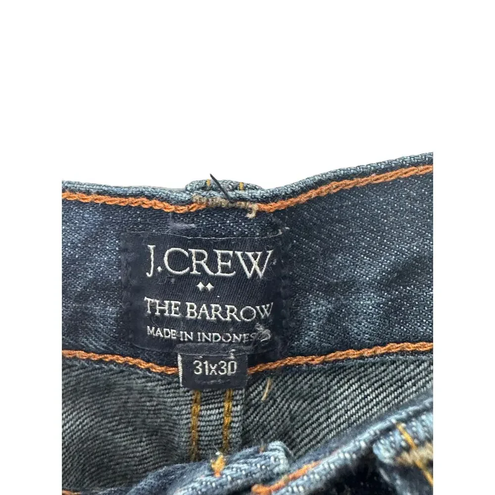 J.Crew Dark Rinse THE BARROW Relaxed Fit  Men's Jeans 31x30